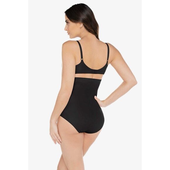 Miraclesuit Tummy Tuck High Waist Brief Large Black Compression Shapewear 2415 - Picture 6 of 8